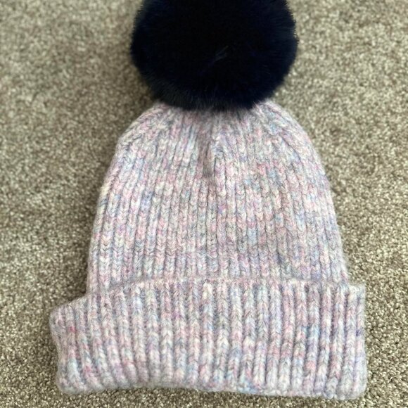 Anthropologie pick a pom purple beanie NWOT - Picture 4 of 6